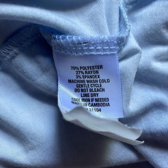 New Directions soft comfy tie dye tunic v neck with 4 buttons - Picture 4 of 4